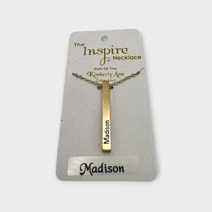 "Madison" Bar Name Pendant Necklace